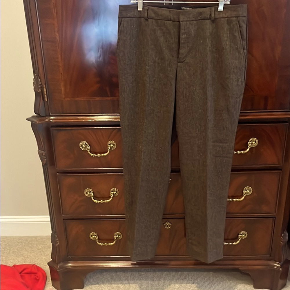 Women’s black/brown herringbone pants
